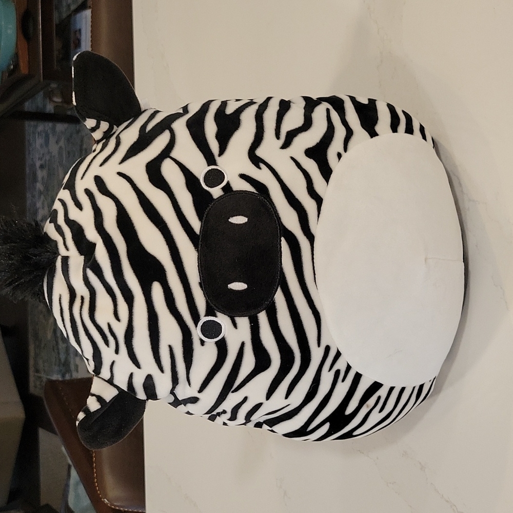 SQUISHMALLOWS zebra w/ black ears. From top of mane to bottom is about 15".